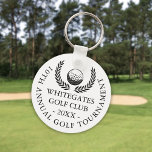 Llavero Torneo del personalizado Classic Golf Club<br><div class="desc">Estas cadenas son ideales para todos los torneos de club de golf,  con un diseño clásico de corona y pelota de golf. Personalice el nombre del torneo de golf,  el nombre del club y el año. Diseñado por Thisisnotme©</div>