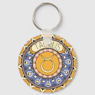 Llavero Toro Taurus Sternzeichen Mandala alegre
