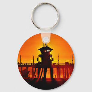 Llavero Torre de Salvavidas Cero Atardecer - Huntington Be