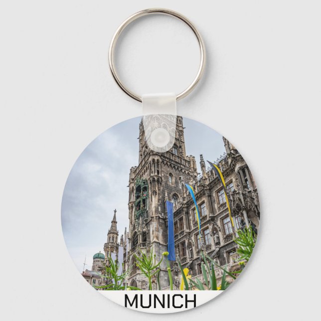 Llavero Torre del Ayuntamiento de Múnich, Alemania (Anverso)