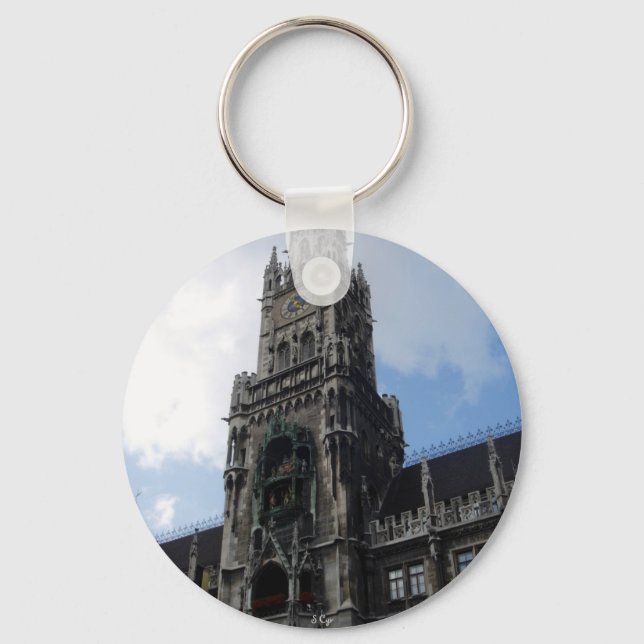 Llavero Torre del Reloj de Múnich Marienplatz (Anverso)