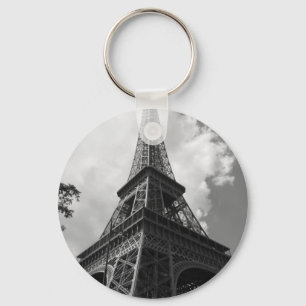 Llavero Torre Eiffel Blanca y Negra en París