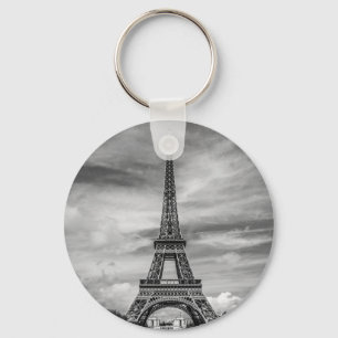 Llavero Torre Eiffel Blanco y Negro París Francia
