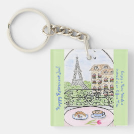 Llavero Torre Eiffel Caprichosa de París JUBILACIÓN