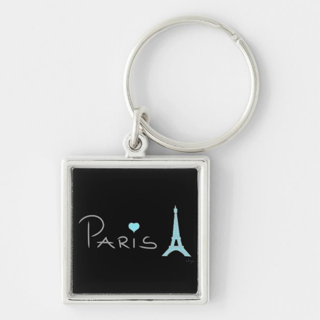 Llavero Torre Eiffel del Corazón de París (Frente)