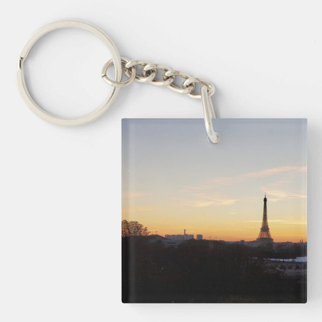 Llavero Torre Eiffel París al Atardecer (Frente)