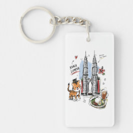 Llavero Torres Petronas Lindas Kuala Lumpur Arte Doodle