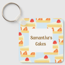 Llavero Torta de fresa