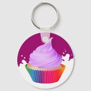 Llavero Torta violeta de vainilla de escarcha para la copa