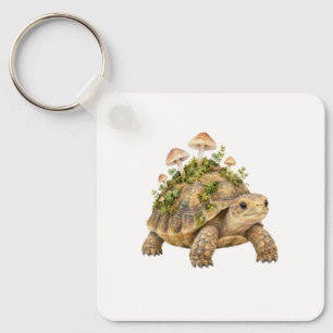 Llavero Tortuga con pequeños hongos