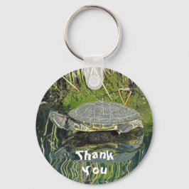 Llavero Tortuga con reflejo de agua Vida salvaje Gracias