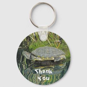 Llavero Tortuga con reflejo de agua Vida salvaje Gracias