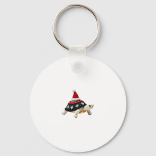 Llavero Tortuga con sombrero de Santa - Camiseta fea de Na