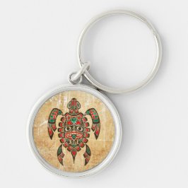 Llavero Tortuga de mar rasguñada y llevada del alcohol del