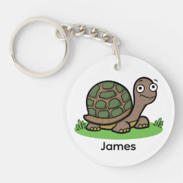 Llavero Tortuga Divertida Personalizada