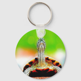 Llavero Tortuga feliz con burbuja