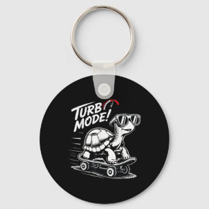Llavero Tortuga Guay en Skateboard Divertido Turbo Vintage