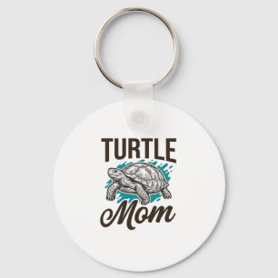 Llavero Tortuga Mamá Diseño Vectorial de Grabado Vintage_1