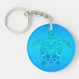 Llavero Tortuga tribal azul