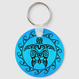 Llavero Tortuga tribal negra