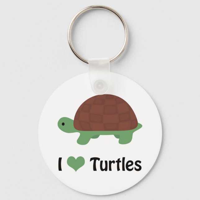 Llavero Tortugas del corazón tortuga Personalizado dulce (Anverso)