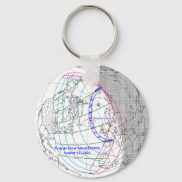 Llavero Total Solar Eclipse 2026 Map