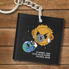 Llavero Total Solar Eclipse 2026 Spain Photobomb