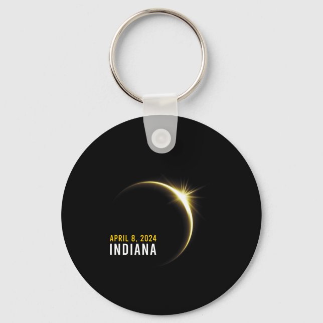 Llavero Totalidad 04 08 24 Eclipse solar total 2024 Indian (Anverso)