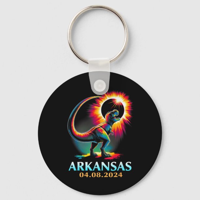 Llavero Totalidad De Arkansas Eclipse Solar Total 2024 T R (Anverso)