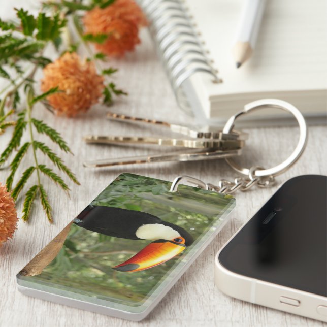 Llavero Toucan en la rama del árbol (Frente Derecha)