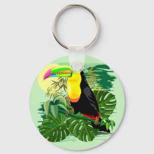 Llavero Toucan en la selva tropical verde de Amazonia