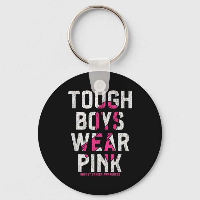 Llavero Tough Boys Wear Nk Breast Cancer Awareness Shirts  (Anverso)