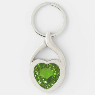 Llavero Tourmaline Gemstone Green