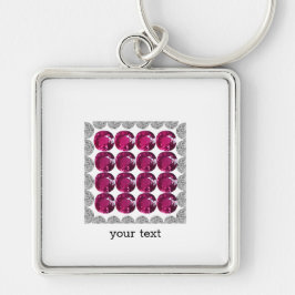 Llavero Tourmaline rosa de diamante