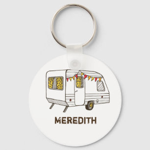 Llavero Tow Detrás de Camper Caravan Keychain Personalizad