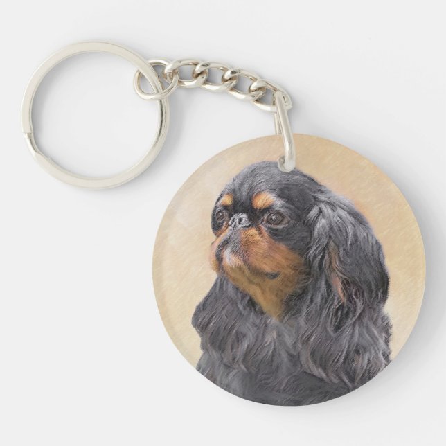 Llavero Toy English Spaniel Pintura Original Arte Animal (Frente)
