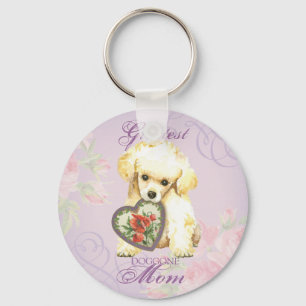 Llavero Toy Poodle Heart Mom