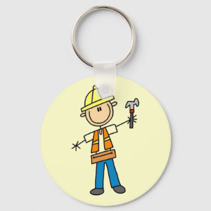 Llavero Trabajador de la Construcción con Martillo