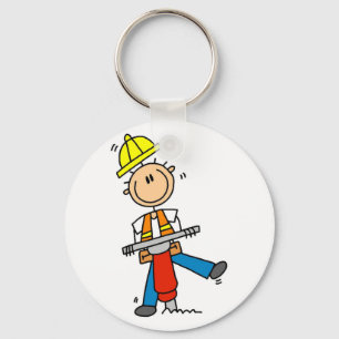 Llavero Trabajador de la construcción con martillo neumáti