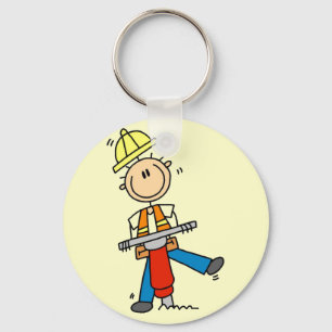 Llavero Trabajador de la construcción con martillo neumáti