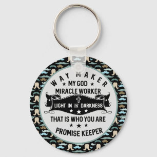 Llavero Trabajador de Milagros de Way Maker Mustache Chris