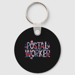 Llavero Trabajador Postal Americano Usa Bandera Cartero Co