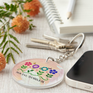Llavero Trabajador social, Diseño de Pastel Springtime,