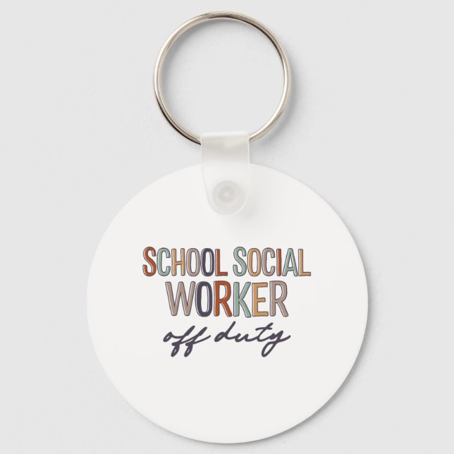 Llavero Trabajador Social Fuera De Servicio El Último Día  (Anverso)
