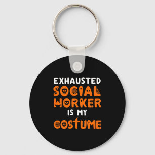 Llavero Trabajador social Halloween Shirny Funny Social Wo