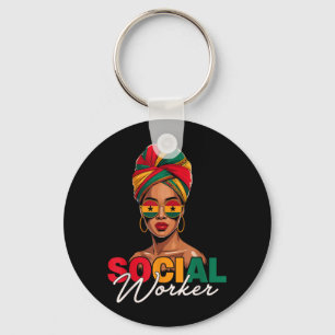 Llavero Trabajadora Social Mujer Afro Mes de la Historia N
