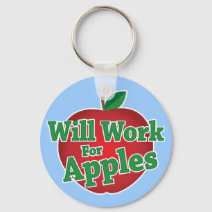 Llavero Trabajará para manzanas