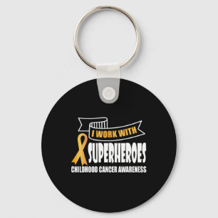 Llavero Trabajo con superhéroes Cinta Cáncer Infantil Aw