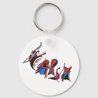 Llavero Trabajo de arte personalizado en caligrafía HARSH