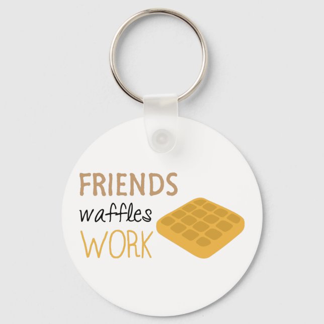 Llavero Trabajo de Waffles de Amigos (Anverso)